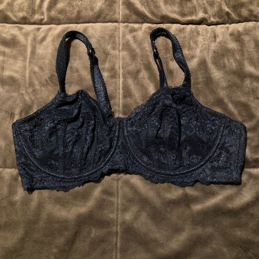 Fox & Royal brand, size 38DD, Lace Underwire Bra - Black, cute and comfy